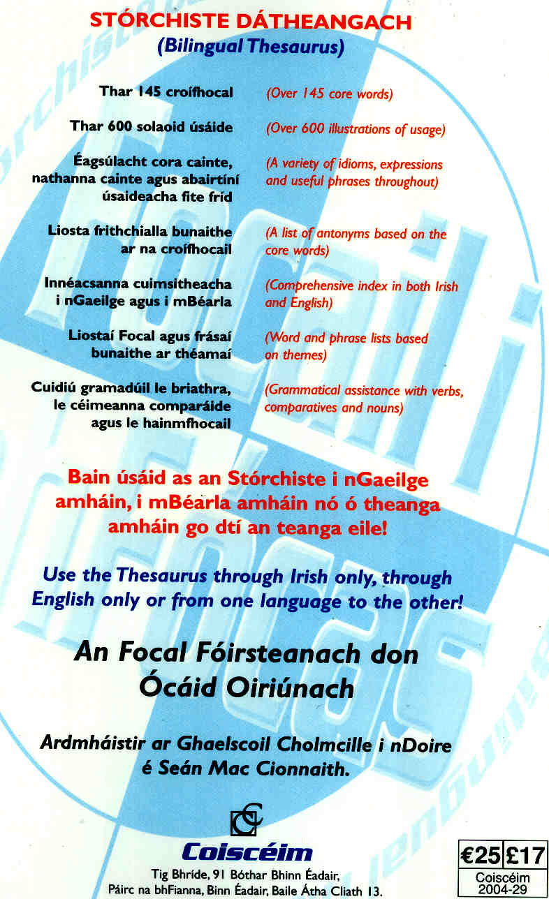 Gaeilge Béarla Focal i bhFocas 2004